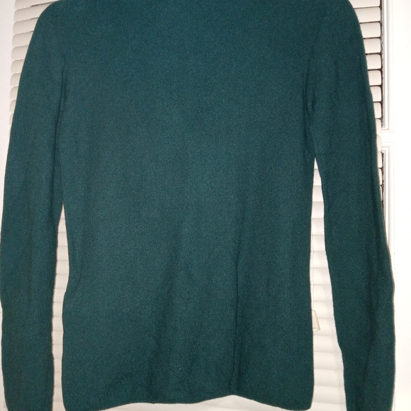 Emporio Armani Teal Green Cowl Neck Knit Sweater